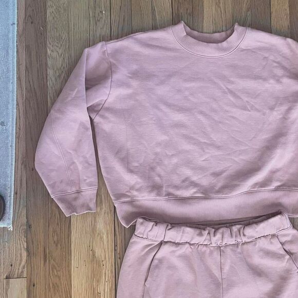 A New Day Pink Matching Sweatshirt Sweatpants Set - Picture 2 of 5